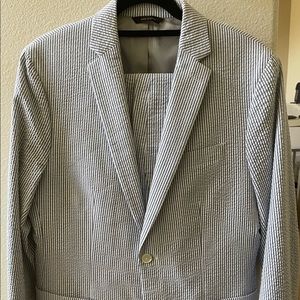 NICE Banana Republic Men’s Modern Slim Fit Seersucker Cotton Suit 40R 40